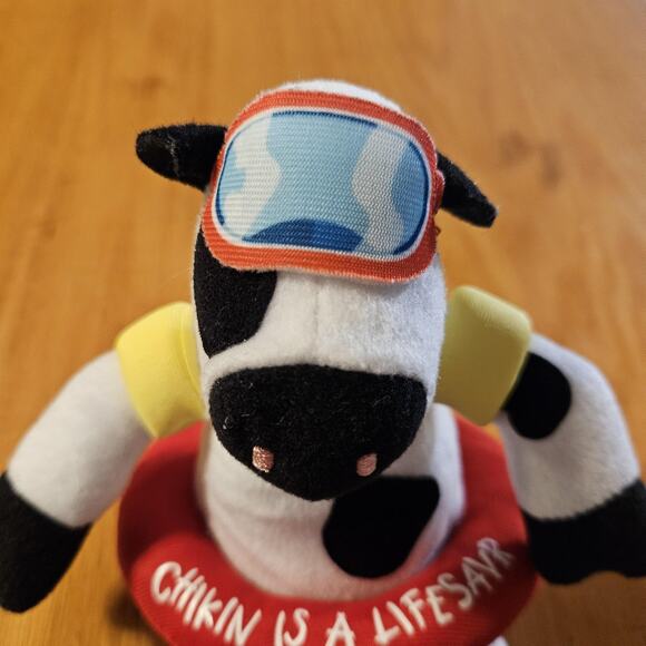 Chick-fil-A Cow Plush Toy Chikin Is A Lifesavr Swimmer Goggles Float Promo - Picture 2 of 11